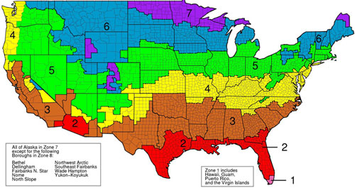 r-value insulation map based on climate in West Virginia